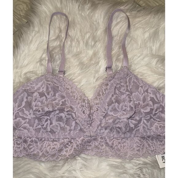 State of Day Womens Lace Bralette Bra Wire Free XS XSmall Purple New Nwt - Picture 3 of 6